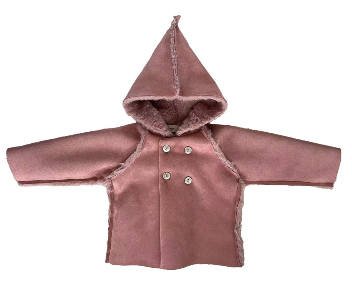 Suede Jacket & Bonnet Mauve