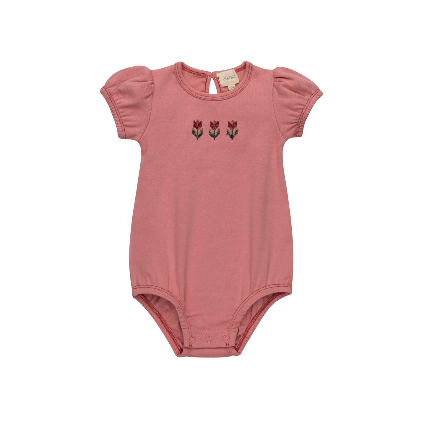 Pink Cross-stitch Romper