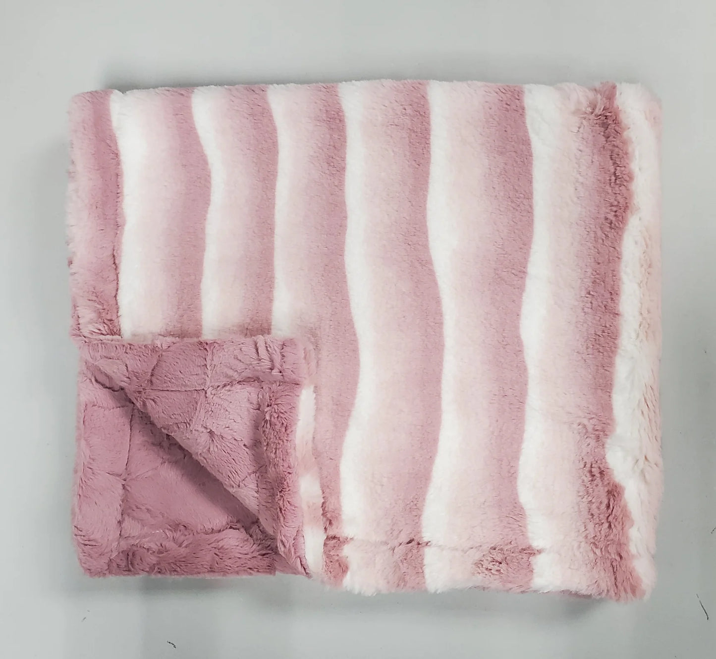 Plush Waves Mauve Minky Blanket