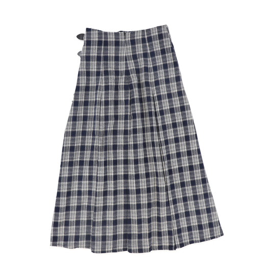Pleated Buckle Skirt - Black/White