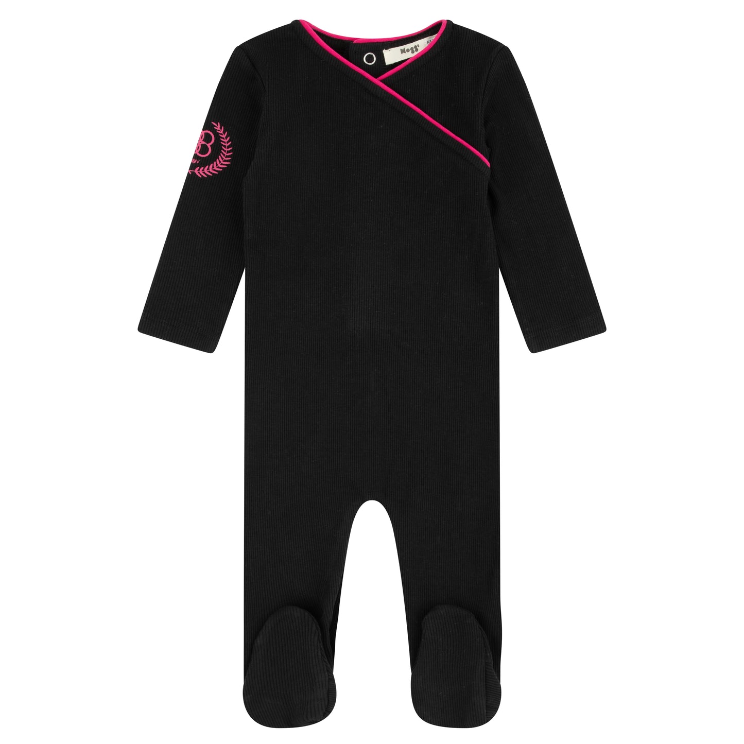 Fuchsia Trim Emblem Footie