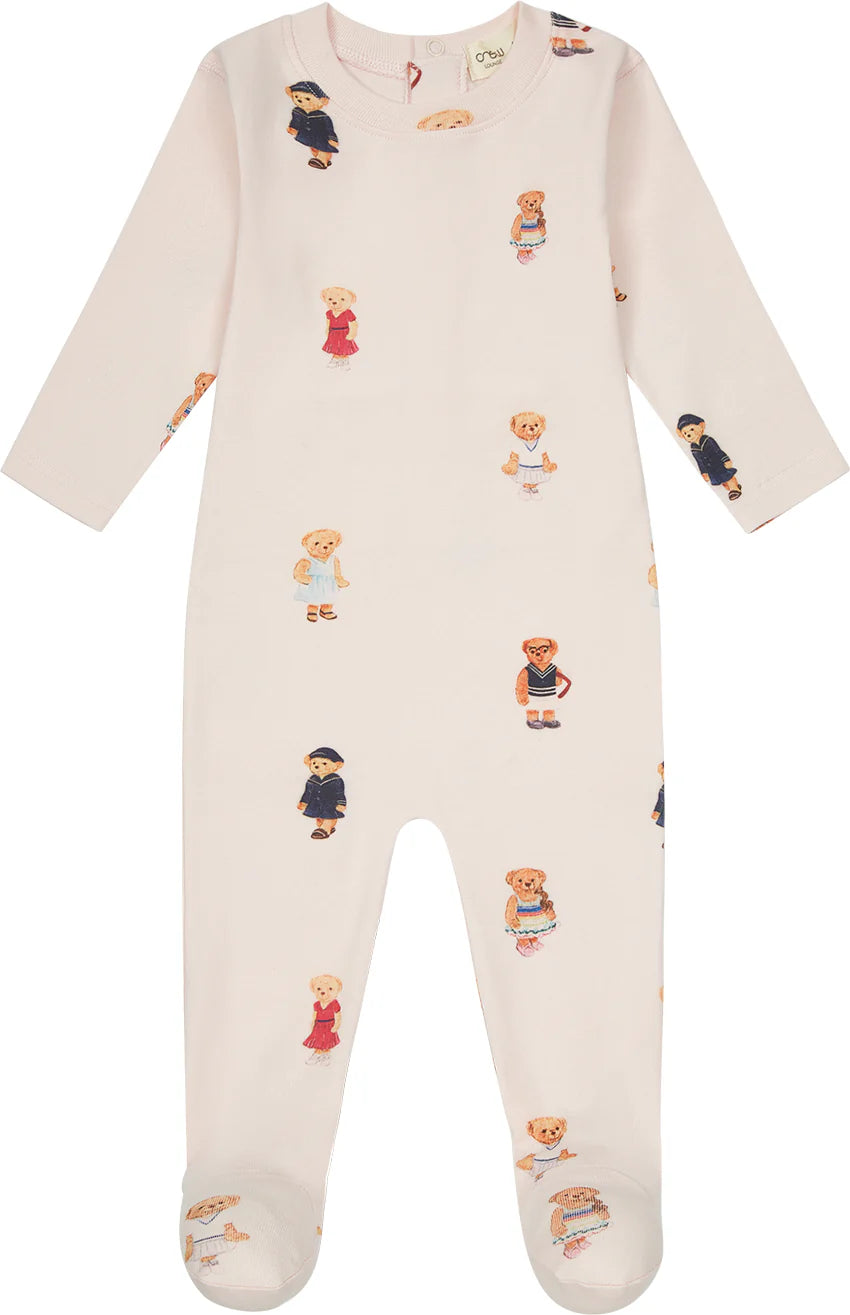 Bear Footie - Light Pink