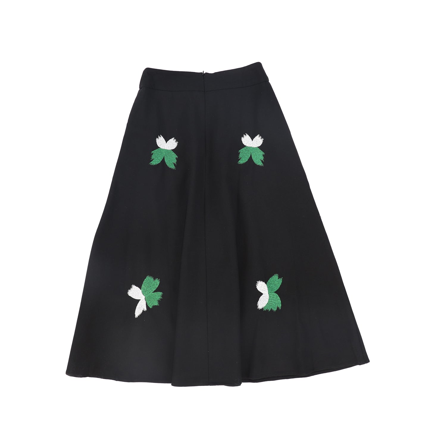 Scattered Embroidery Cardigan and Midi Skirt