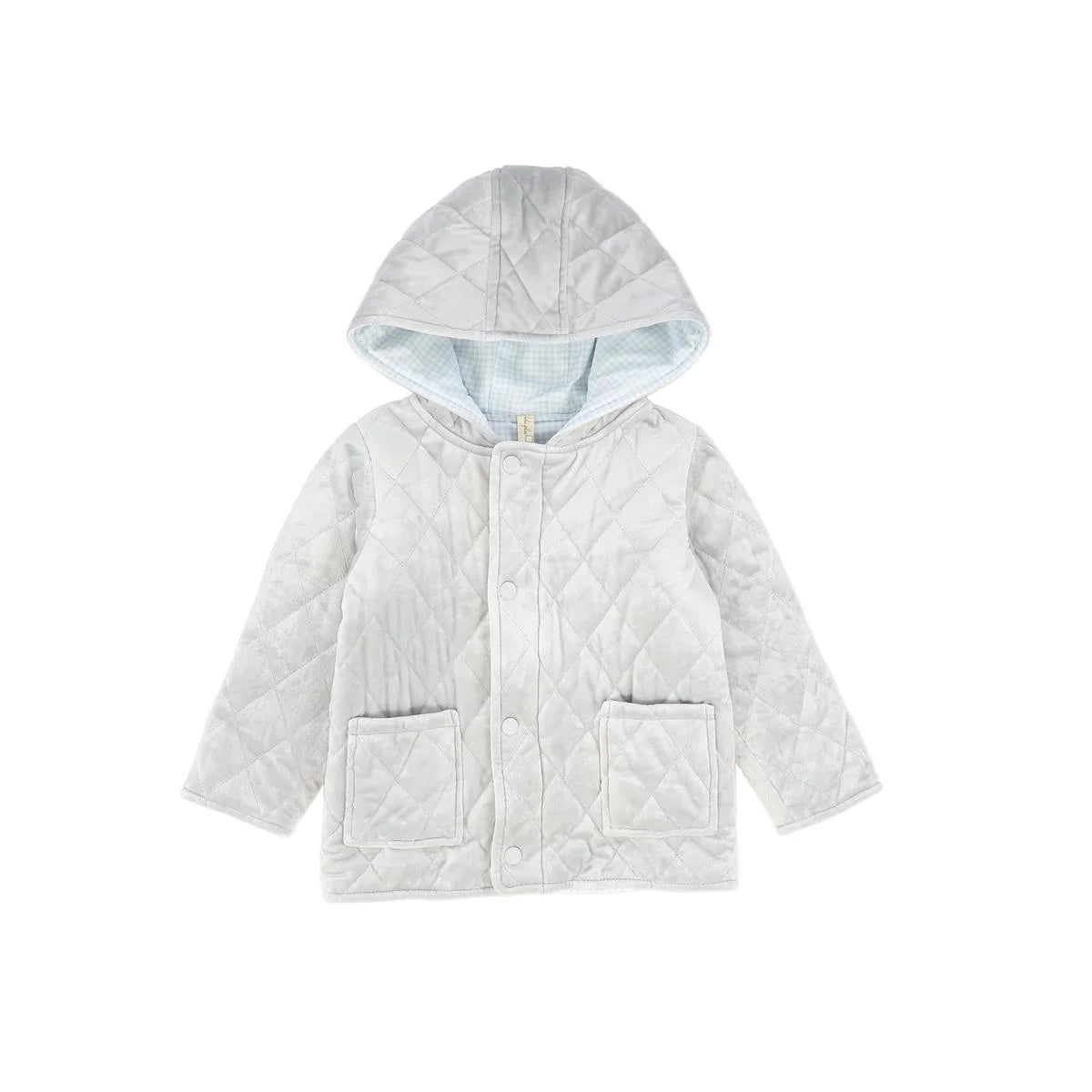 Blue Velour Quilted Jacket