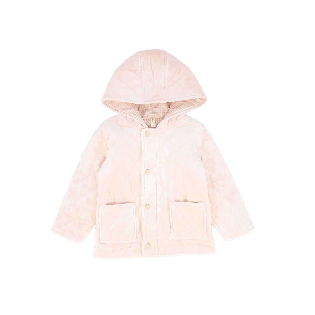 Pink Velour Quilted Jacket
