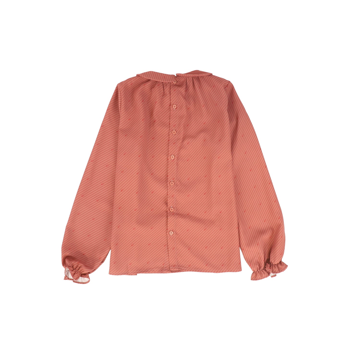 Girls Striped Logo Blouse and Skirt Set