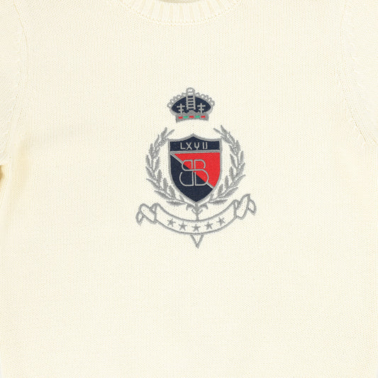 Knit Crest Sweater - Ivory