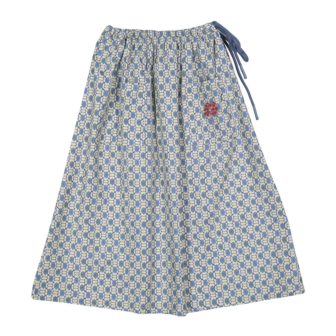Blue Geo Pocket Skirt