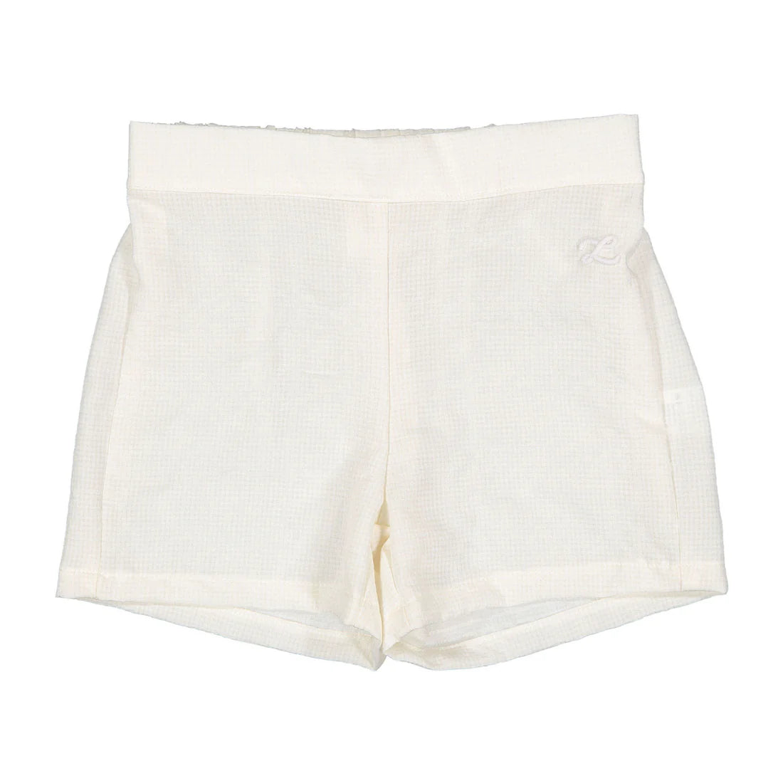 Cream Gingham Shorts