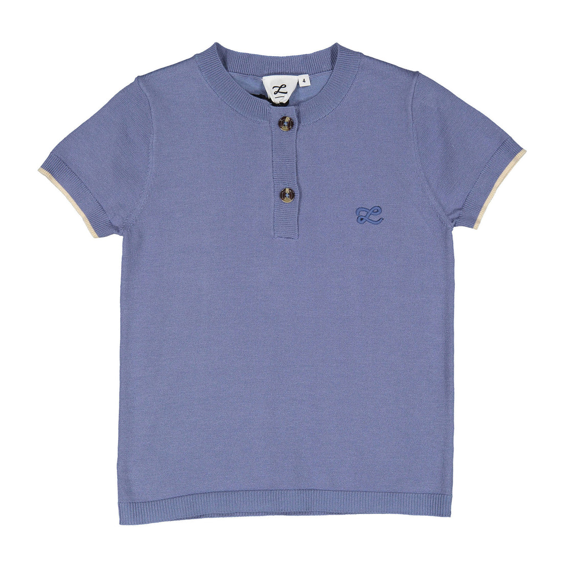 Blue Piped Henley Sweater
