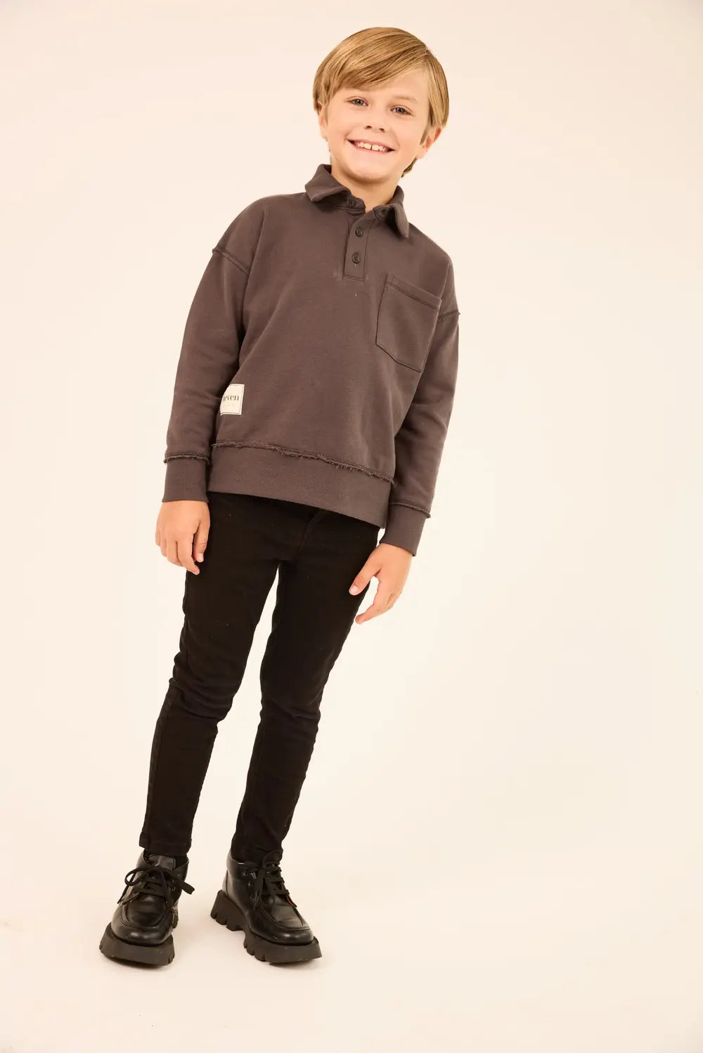 Grey Boys Polo