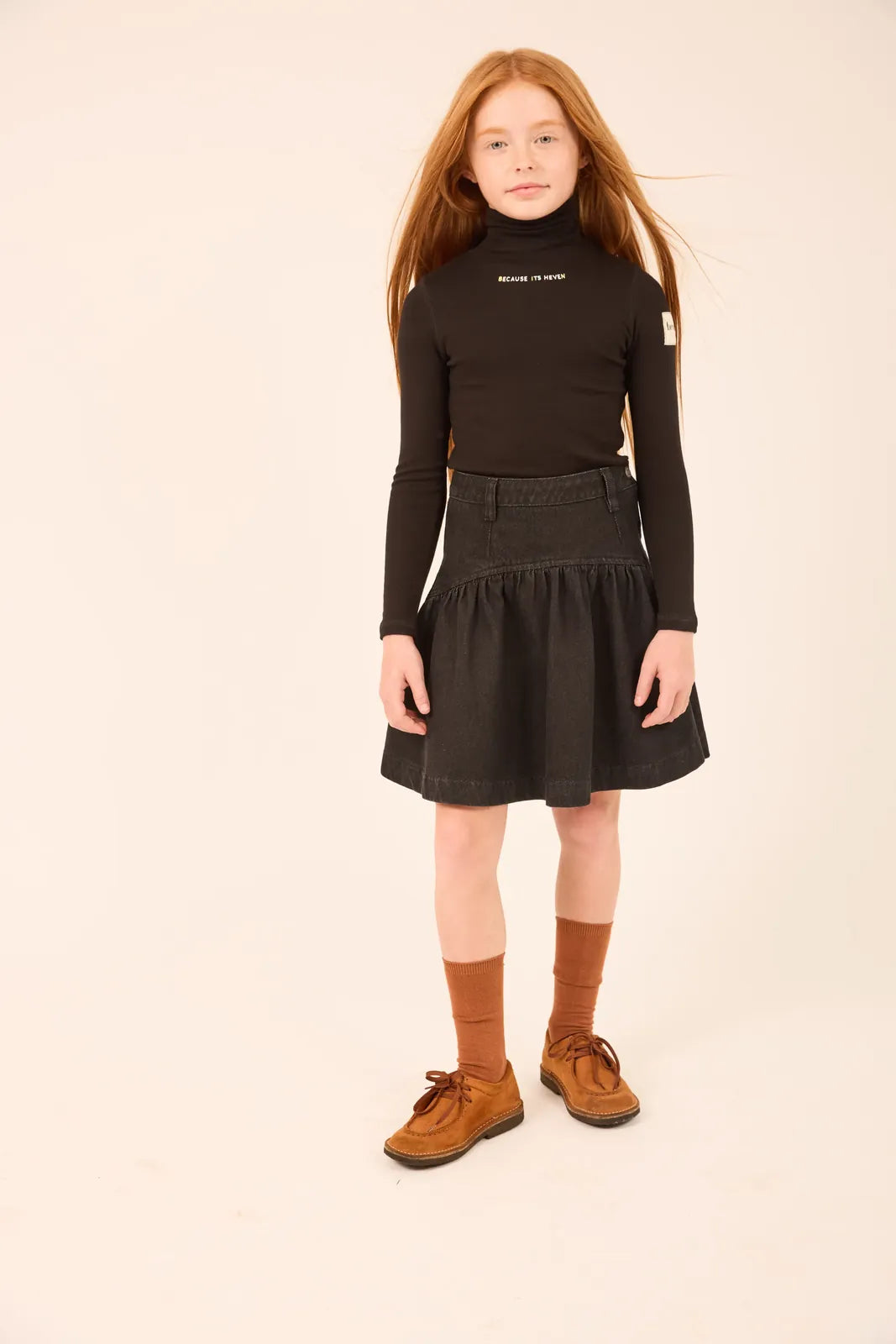 Black Denim Skirt