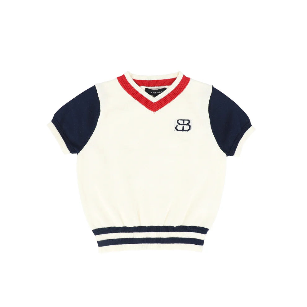 Colorblock Emblem Sweater