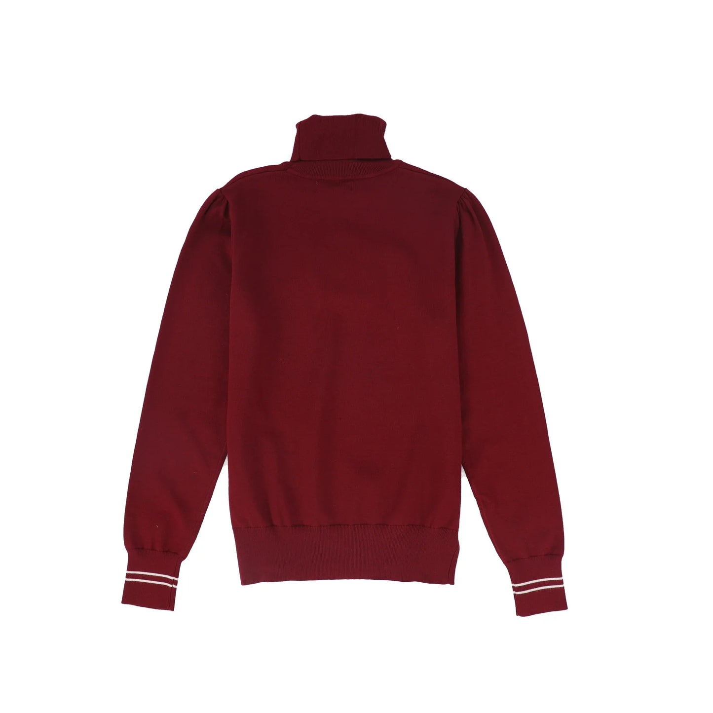 Burgundy Sherpa Emblem Turtleneck