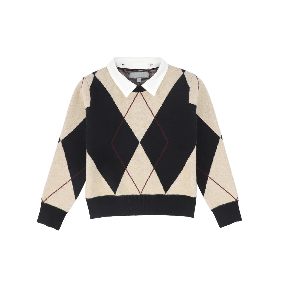 Collared Argyle Sweater