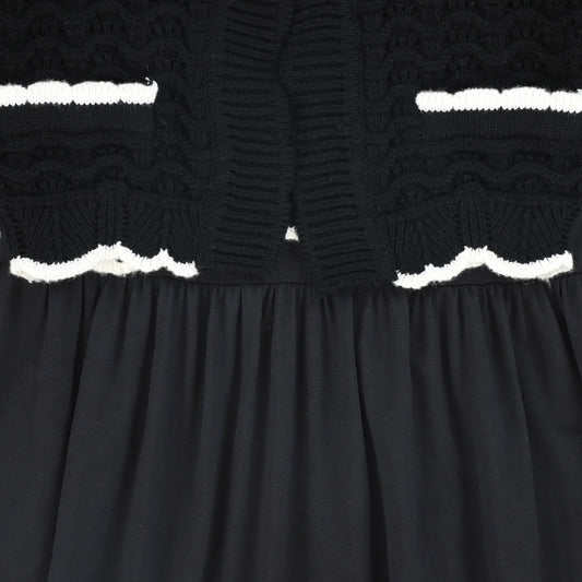 Scallop Knit Cardigan Maxi Dress