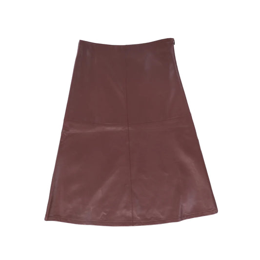 Leather Seam Waisted Skirt