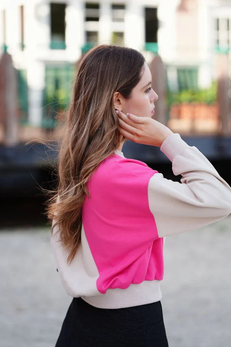 Bubblegum Iris Two Tone Sweatshirt