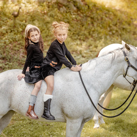 BUCKLE COLLECTION SKIRT- BLACK