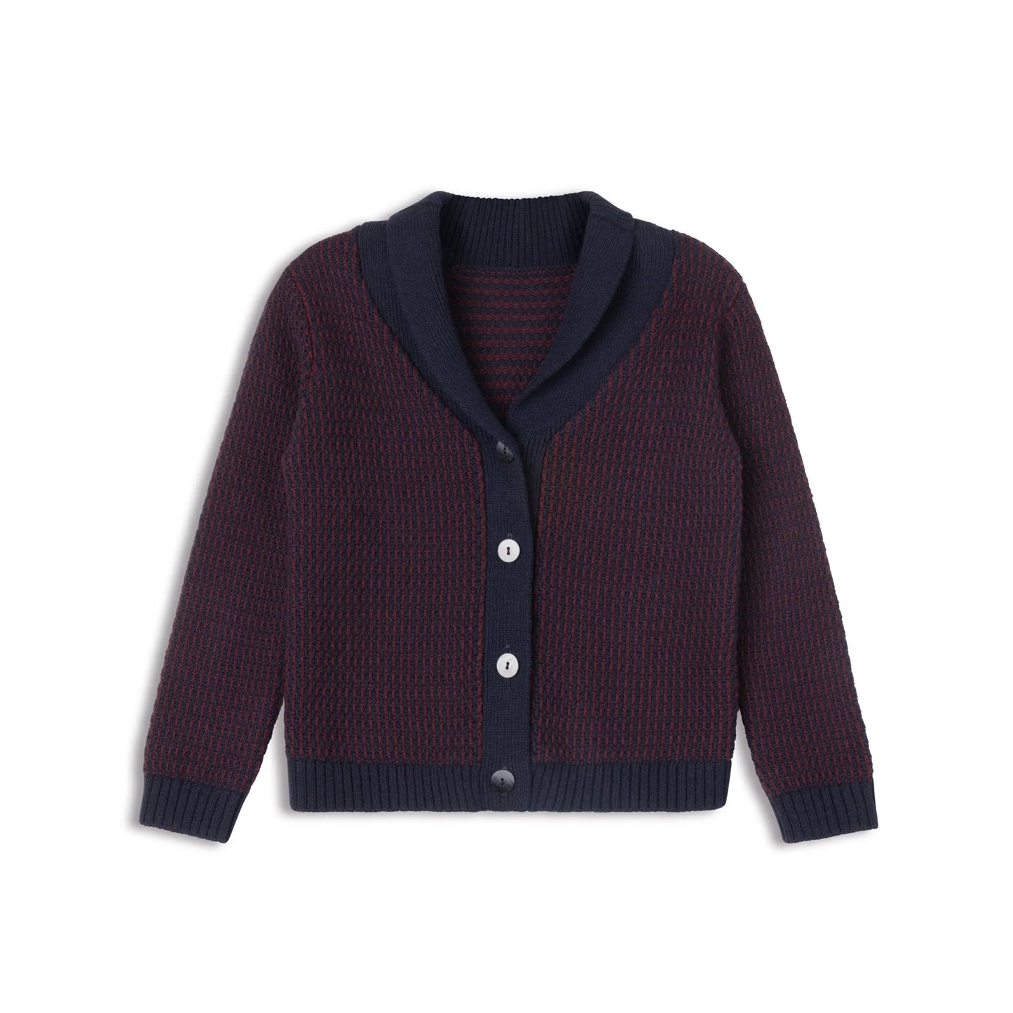 Thin Stripe Collection- Navy/Wine - Cardigan