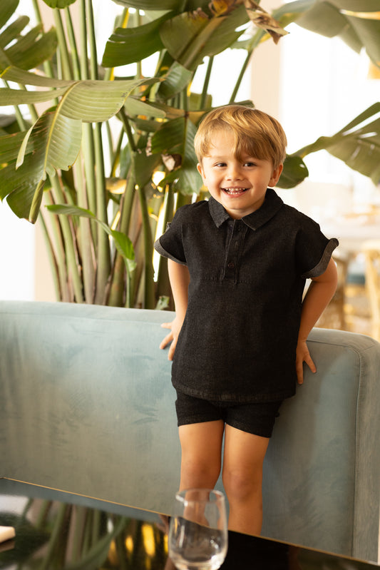 Snap Collection - Black Denim Shirt