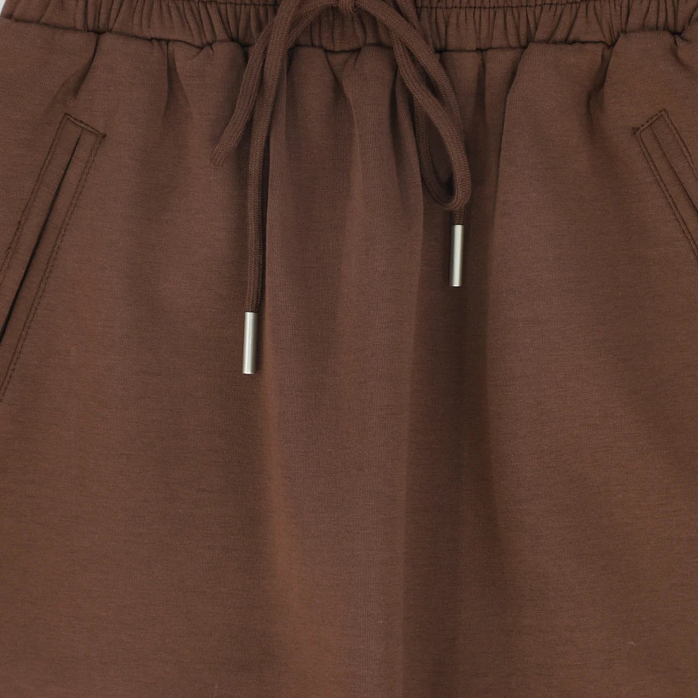 Drawstring Sweatshirt Maxi Skirt