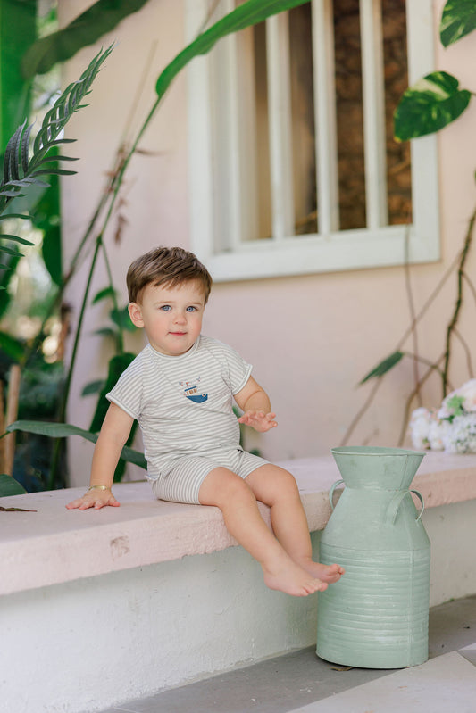 Nautical Stripe Blue T-Shirt and Shorts