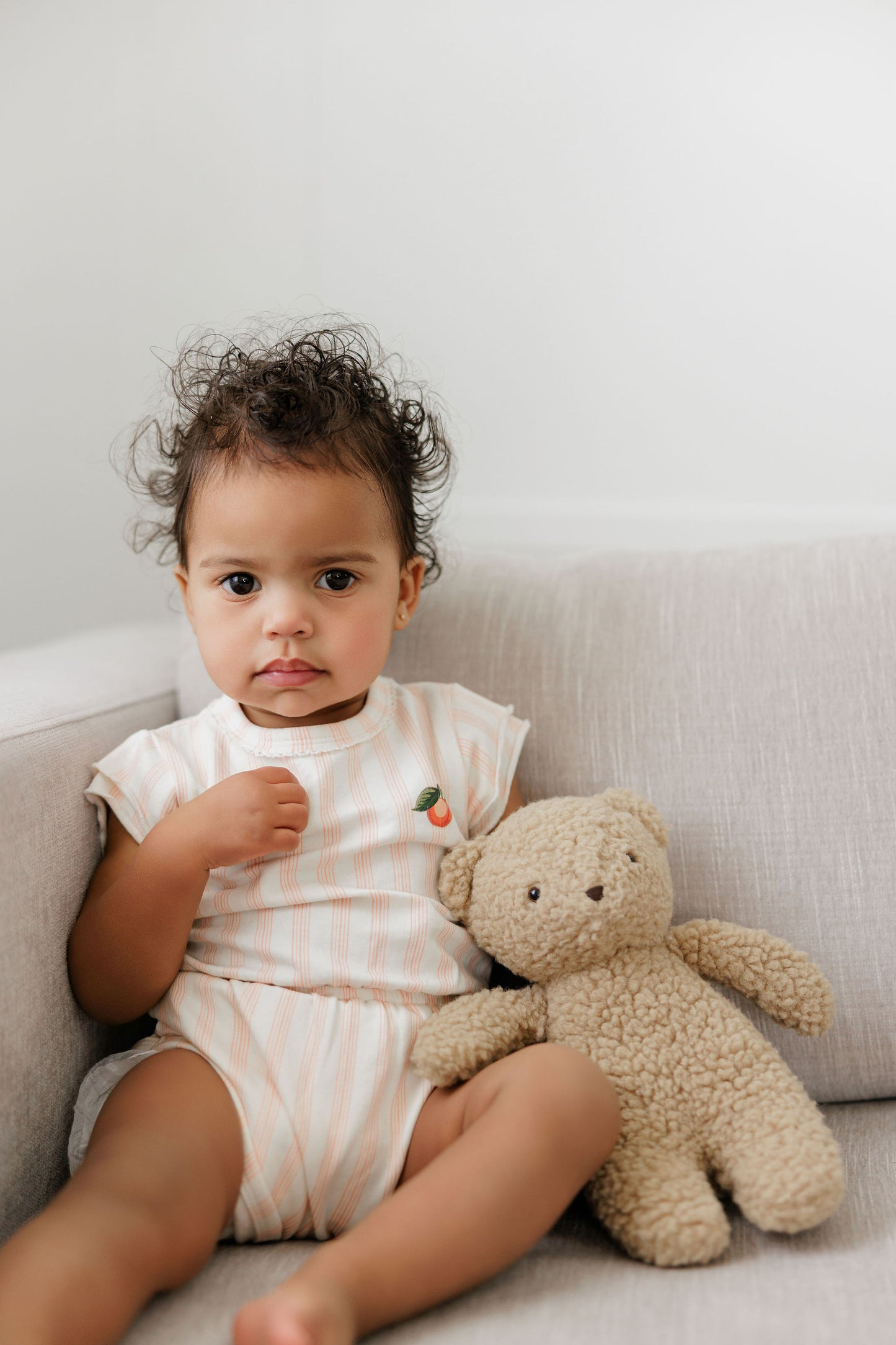 Fruit Collection - Peach Romper