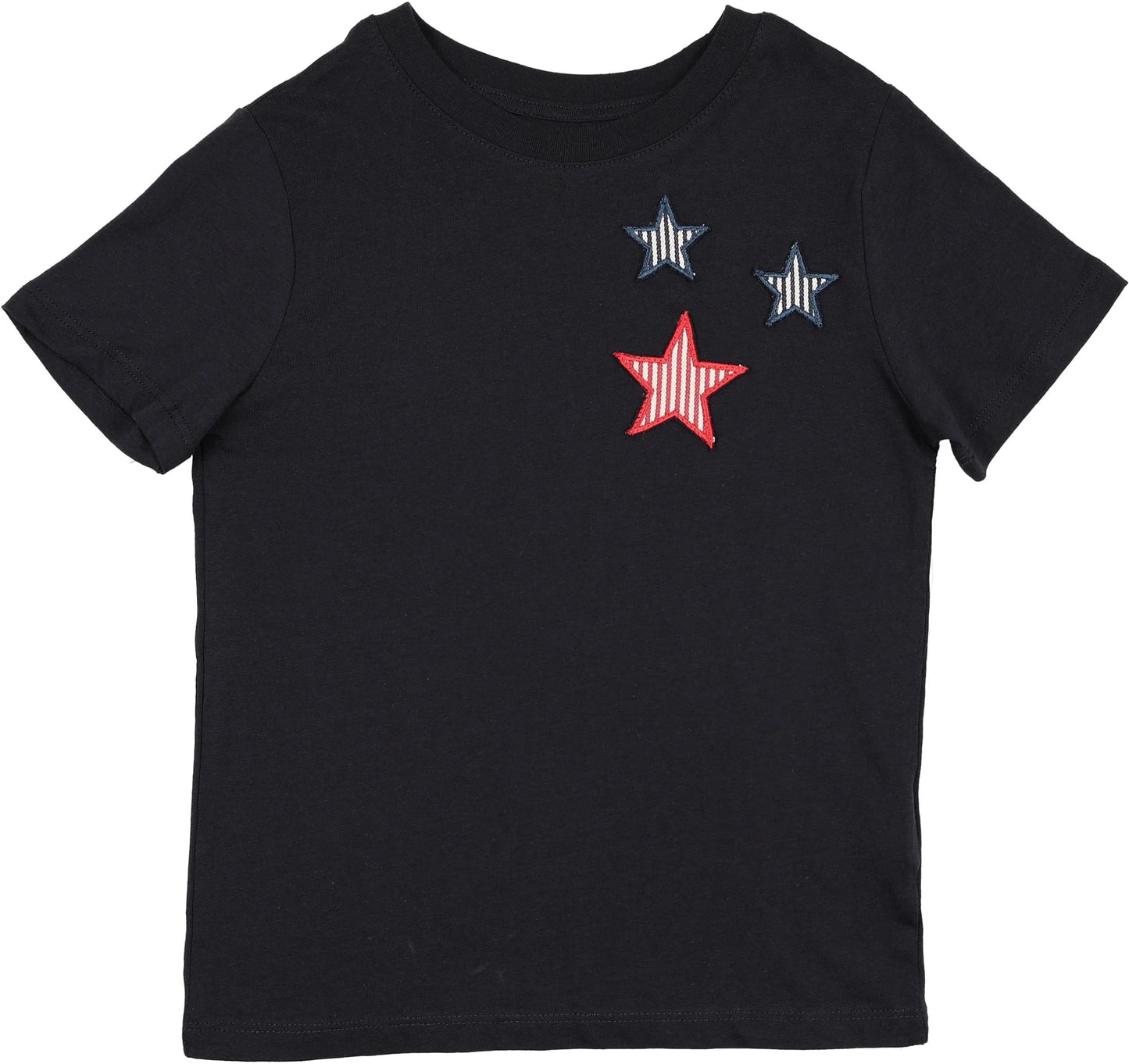 Navy Tee with Pinstripe Stars