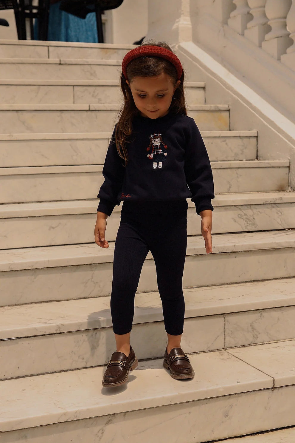 Doll Embroidered Sweatshirt Set