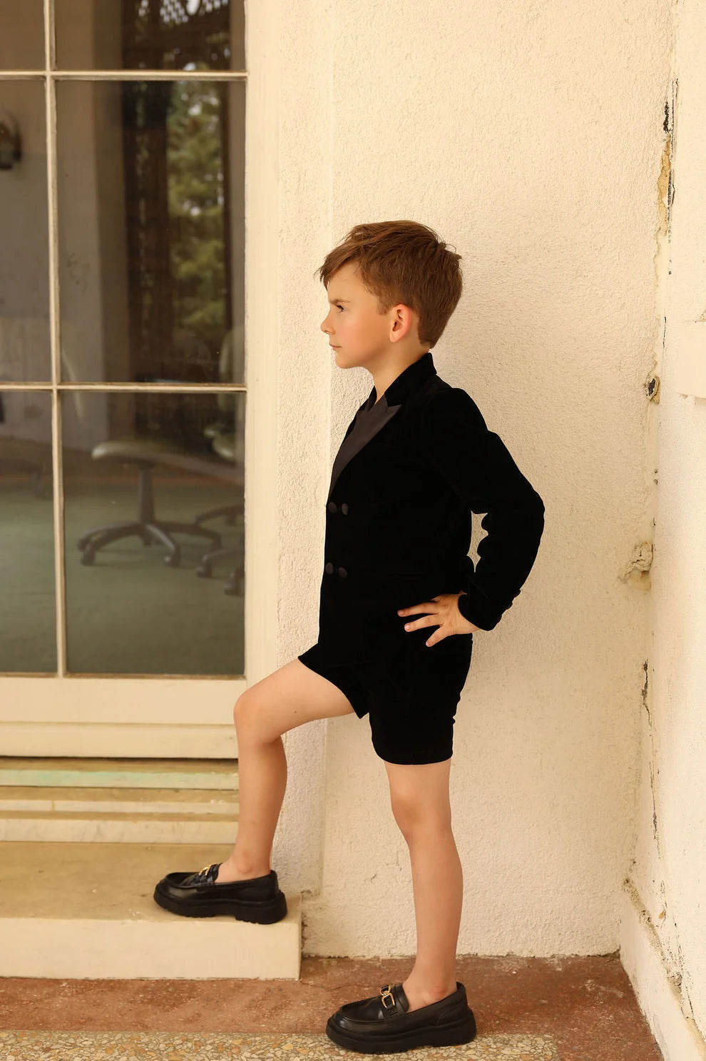 Velvet Taffeta Blazer