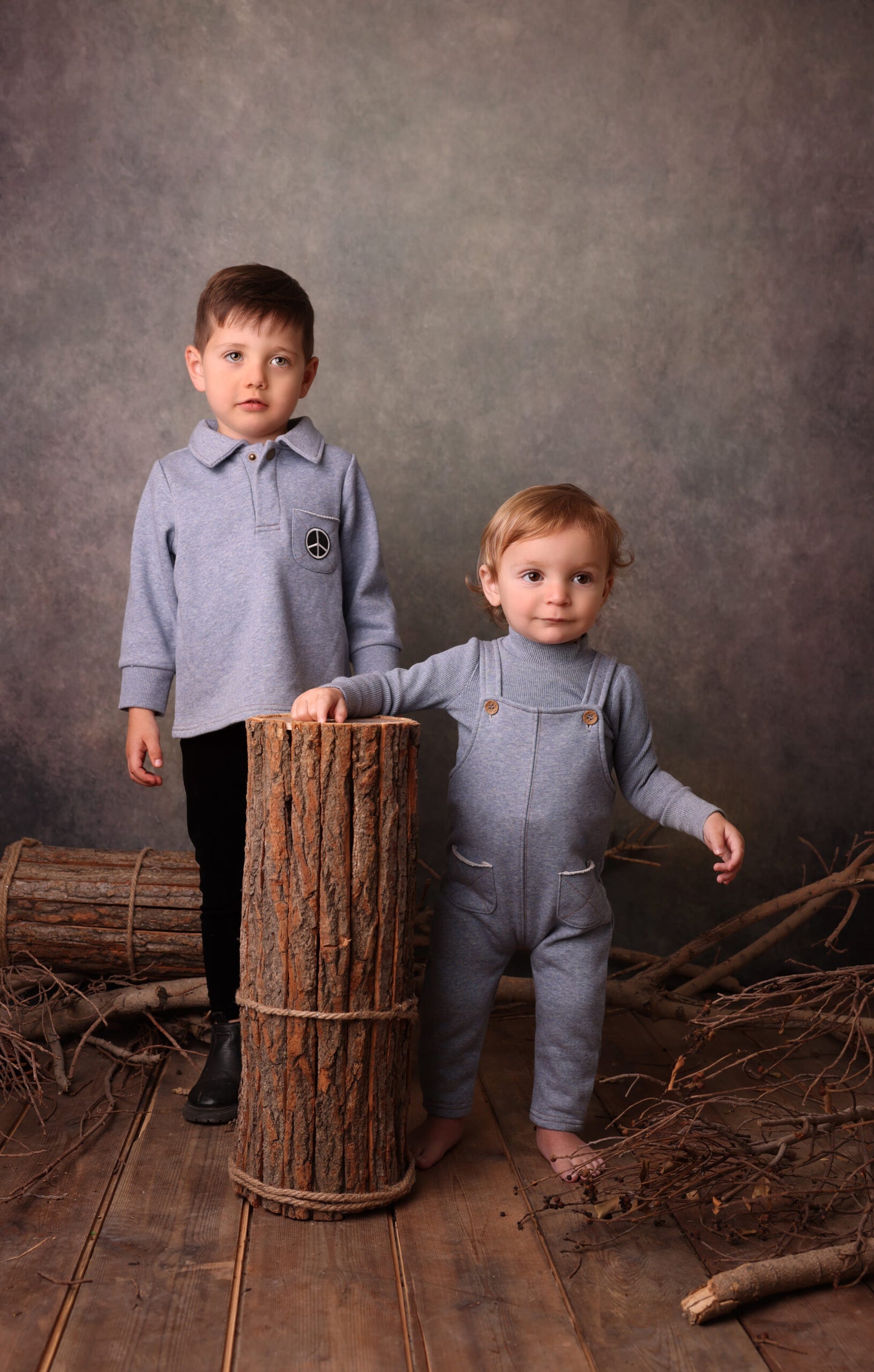 Contrast Stitch Baby Suspender Set