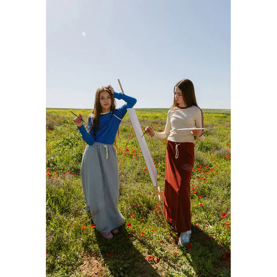 Rust Camp Drawstring Skirt