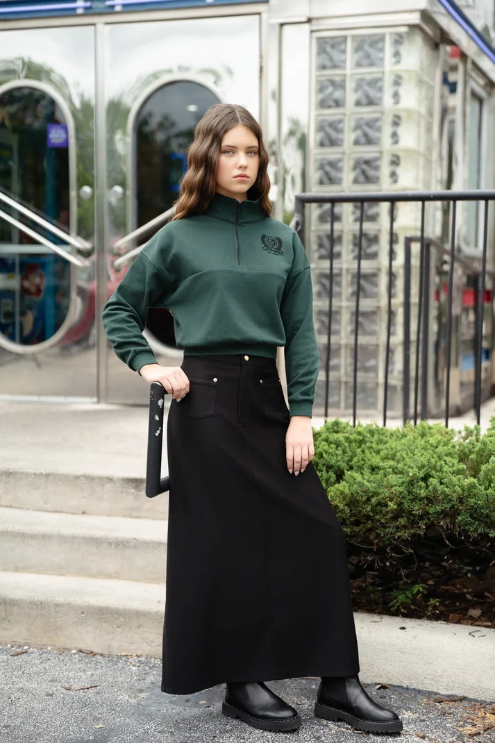 Kit Pocket Detail Black Skirt