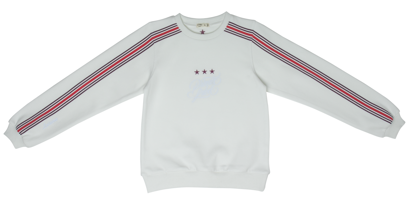 Stripe Sleeve Sweatshirt