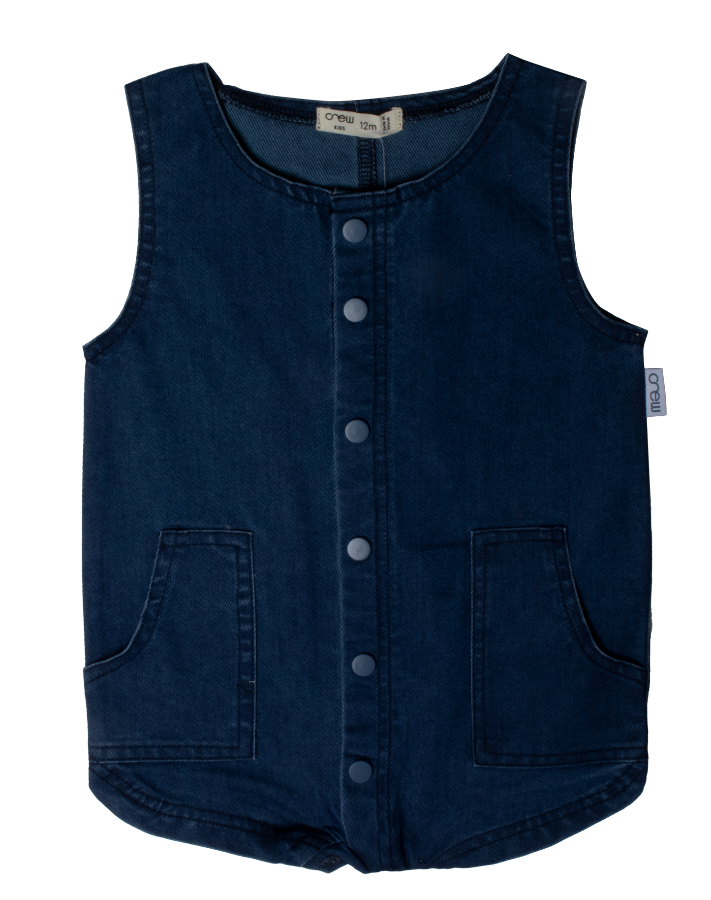 Blue Edge Stitch Romper