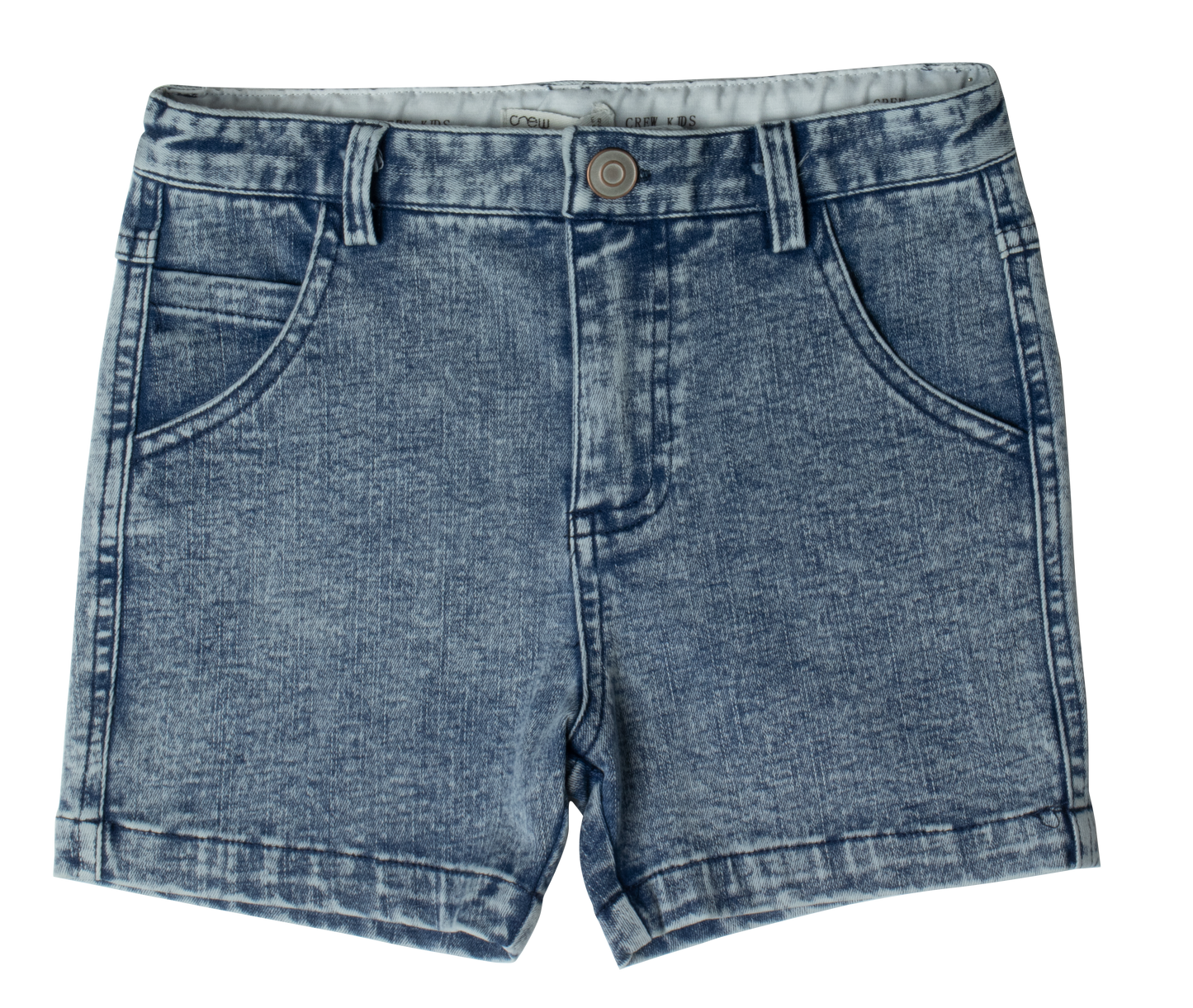 Blue Denim Wash Shorts