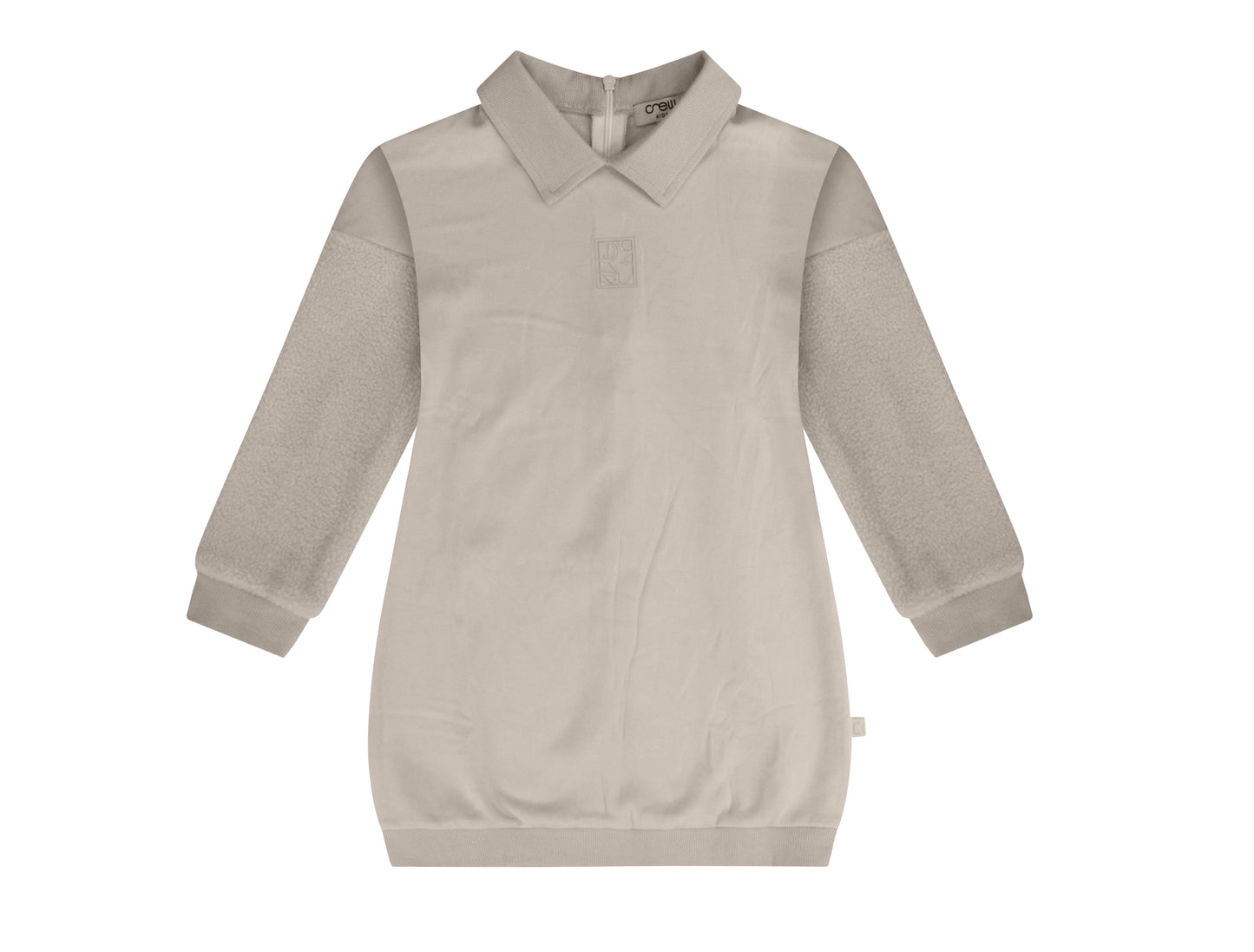 Sherpa Polo Dress- Stone