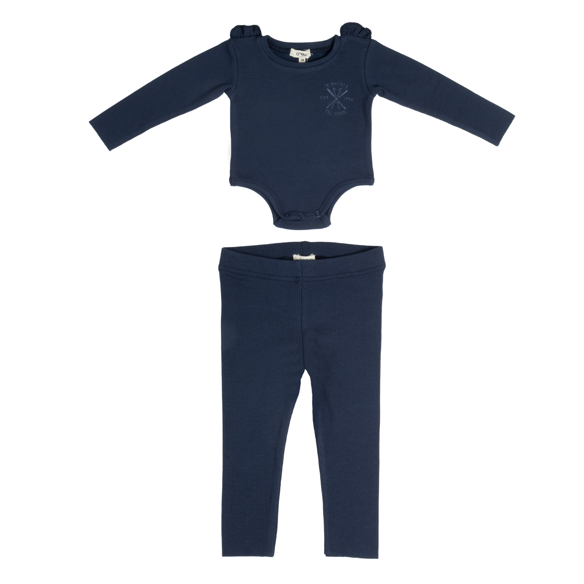 Navy Ski Logo Girl Set