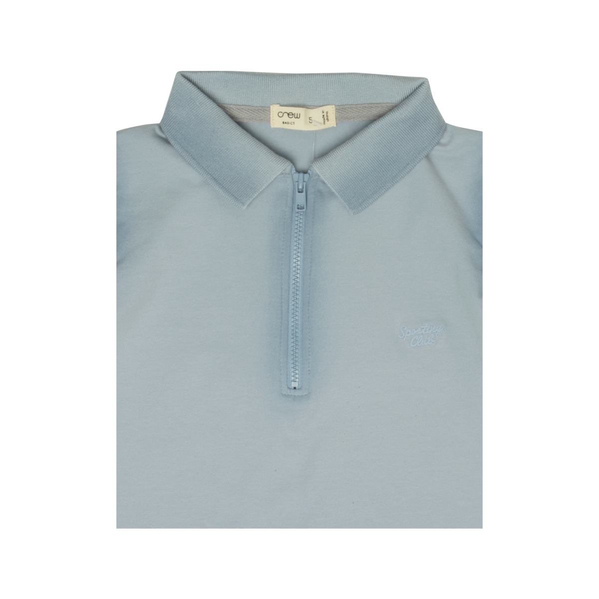 Blue Dye Long Sleeve Polo