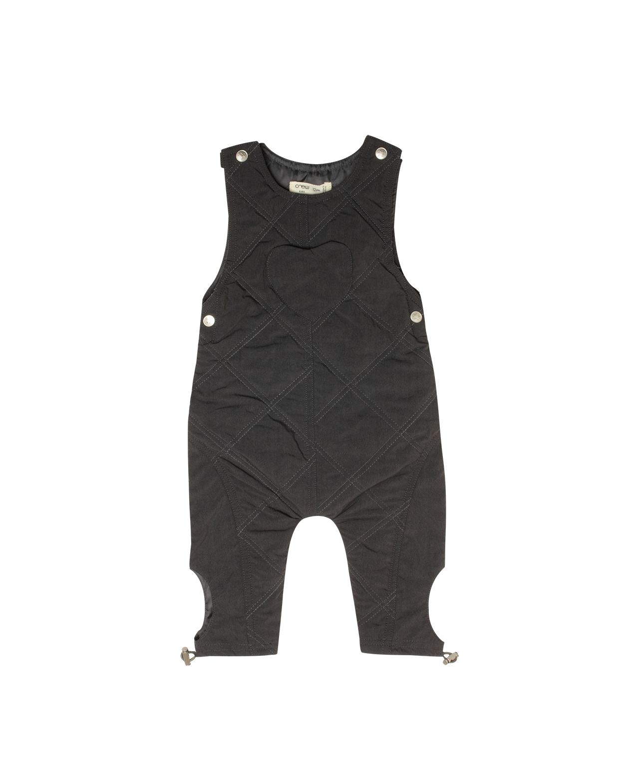 Black Lyla Quilted Overalls