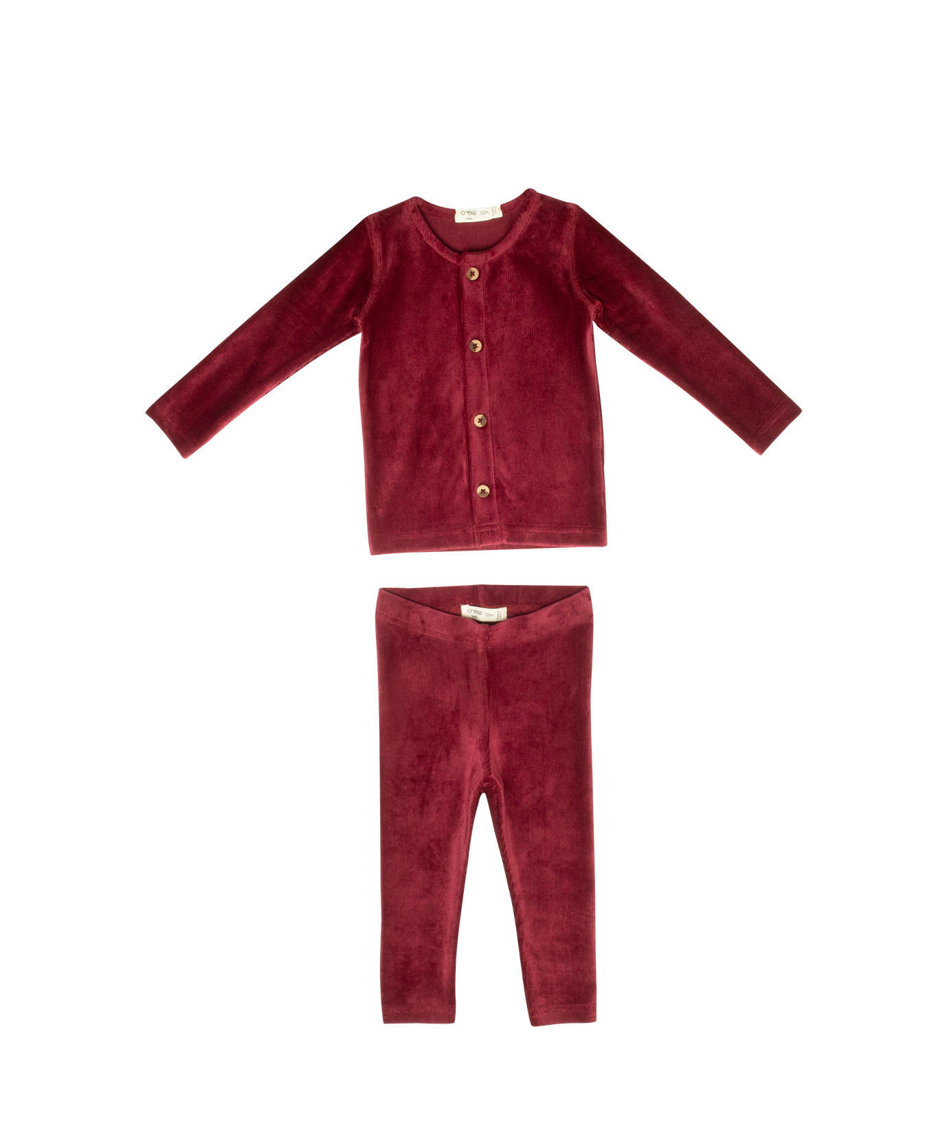 Gia Velour Rib Set- Merlot