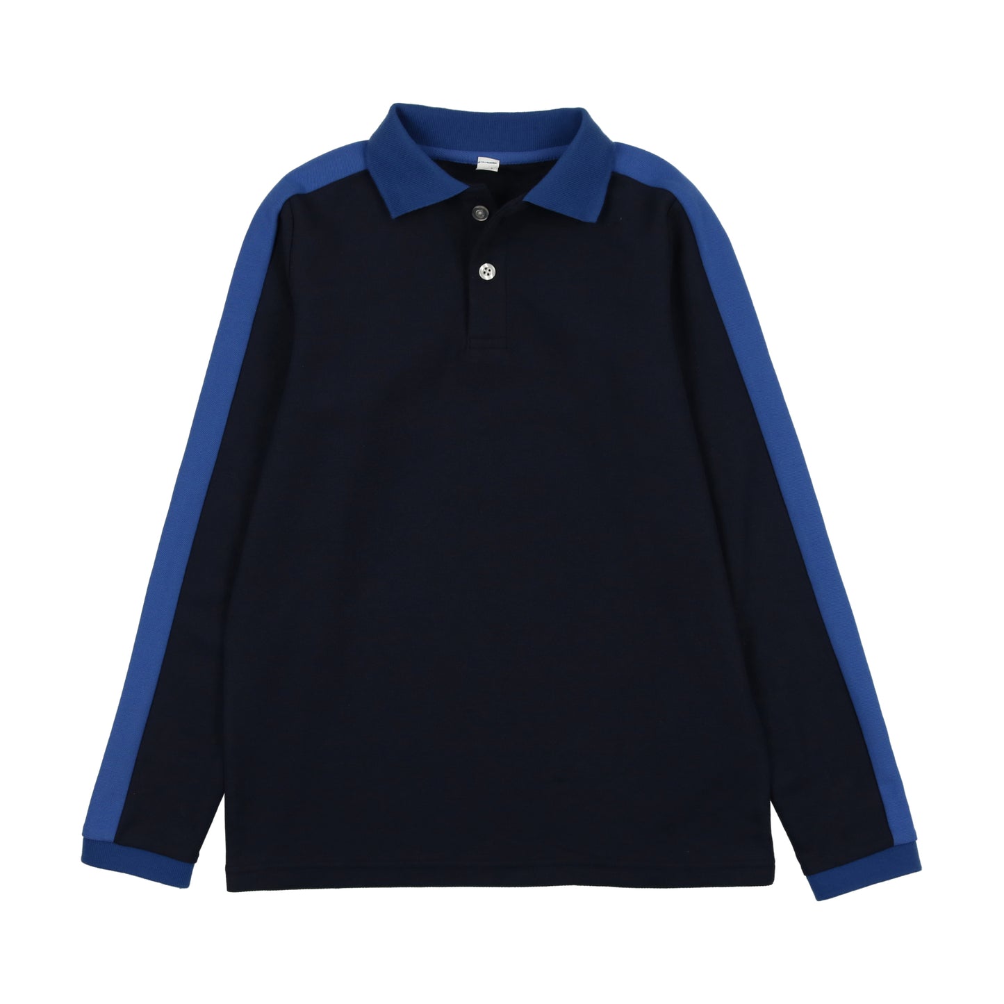 Navy Polo with Blue Stripe on Sleeve