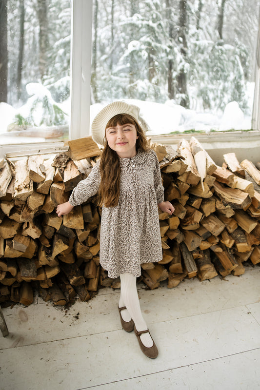 Daisy Floral Dress - Dusty Pink