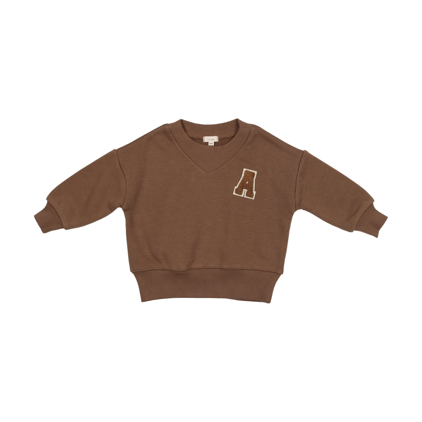 Applique V Sweatshirt Camel