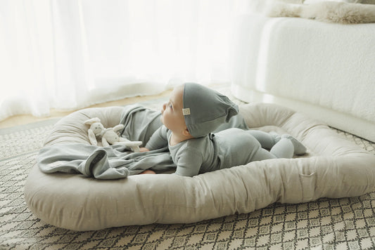 Pointelle Emblem Footie Set Light Blue