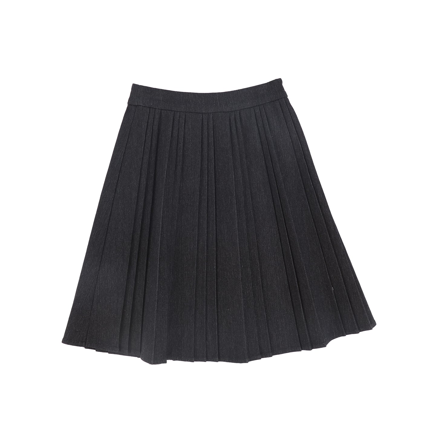 Denim Pleated Knee Skirt