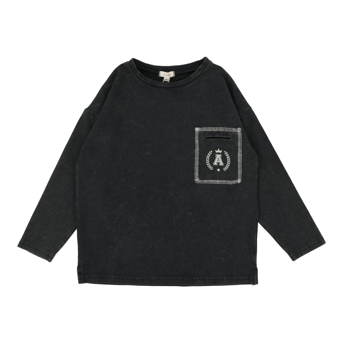 Boys Pocket Tee Black Wash