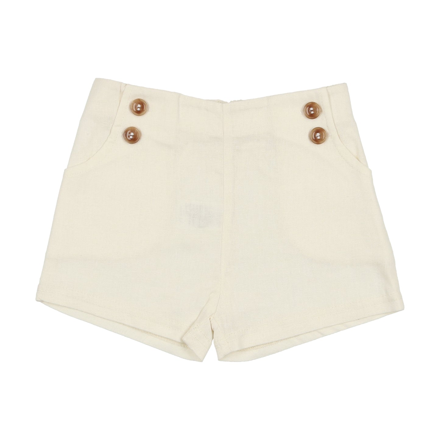 Button Shorts- Cream