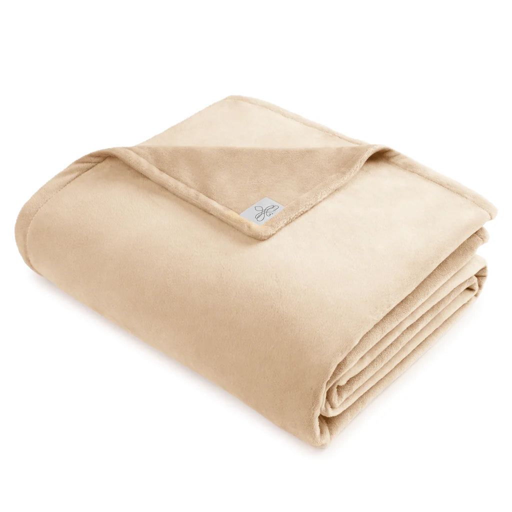 BiggerBee Throw Blanket - Camel